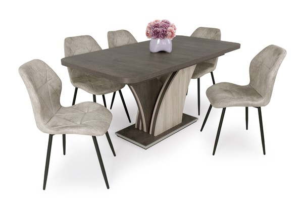 Vanda szék Enzo asztallal - 5 személyes étkezőgarnitúra