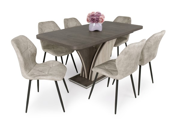 Vanda szék Enzo asztallal - 6 személyes étkezőgarnitúra