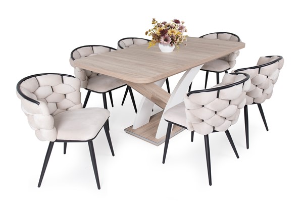 Sonja szék Elis asztallal - 6 személyes étkezőgarnitúra