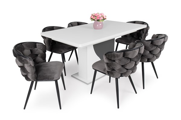 Sonja szék Alíz asztallal - 6 személyes étkezőgarnitúra