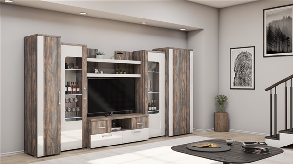 Adél nappali szekrénysor 360 cm Led világítással
