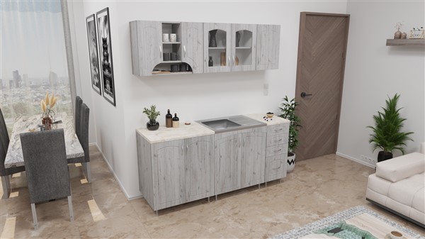 Ádám MDF konyhabútor 200 cm (cortona tölgy)