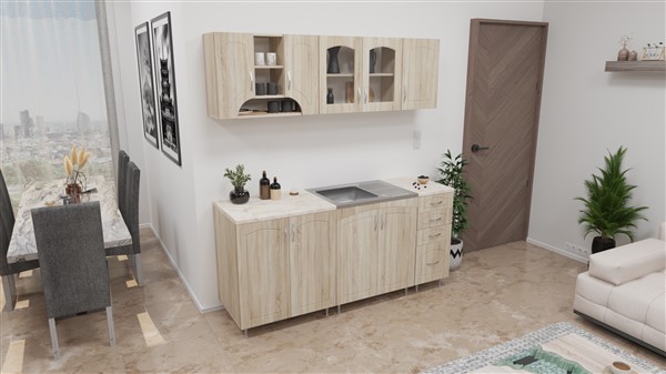 Ádám MDF konyhabútor 200 cm (világos sonoma)