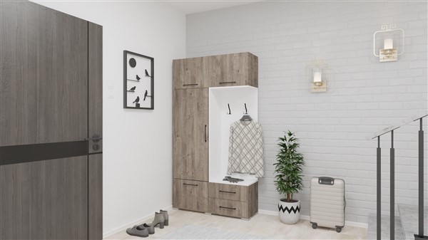 Csilla előszobabútor gotland tölgy - jégfehér 110 cm