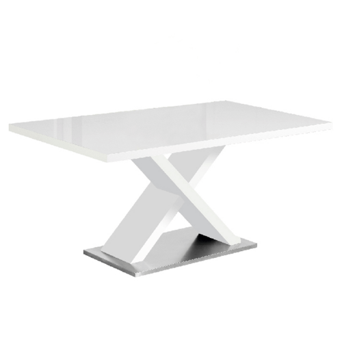 Farnel magasfényű fehér étkezőasztal 160 cm x 90 cm