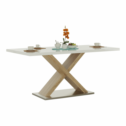 Farnel  étkezőasztal sonoma / magasfényű 160 cm x 90 cm