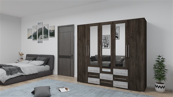 Maximum gardróbszekrény - concordia tölgy - cortona tölgy 225 cm