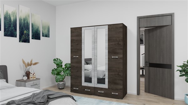 Köln gardróbszekrény - concordia tölgy - cortona tölgy 160 cm