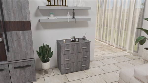 K7 3 fiókos komód 80 cm TF
