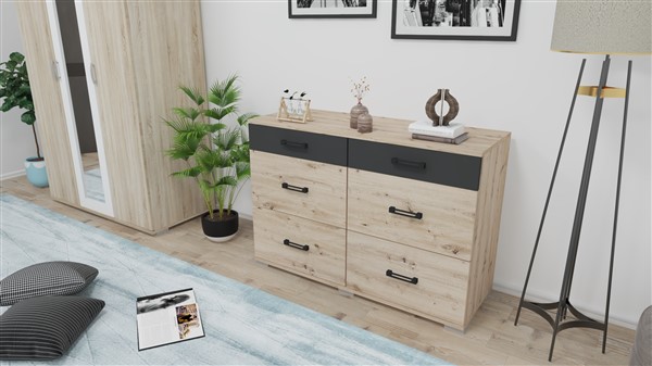 K73 6 fiókos komód 120 cm