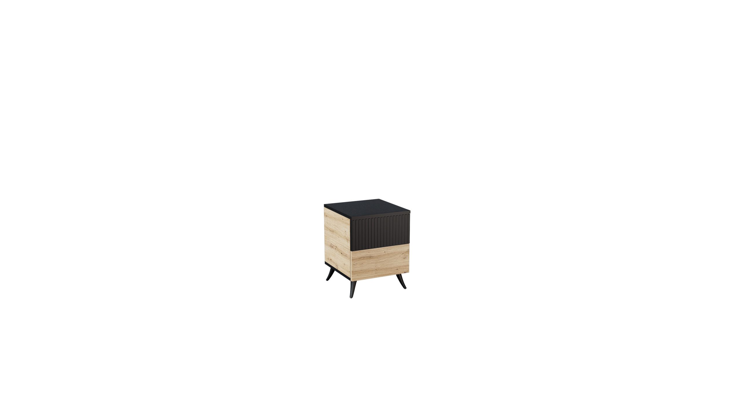 TRX 10  éjjeli szekrény artisan tölgy - fekete MDF