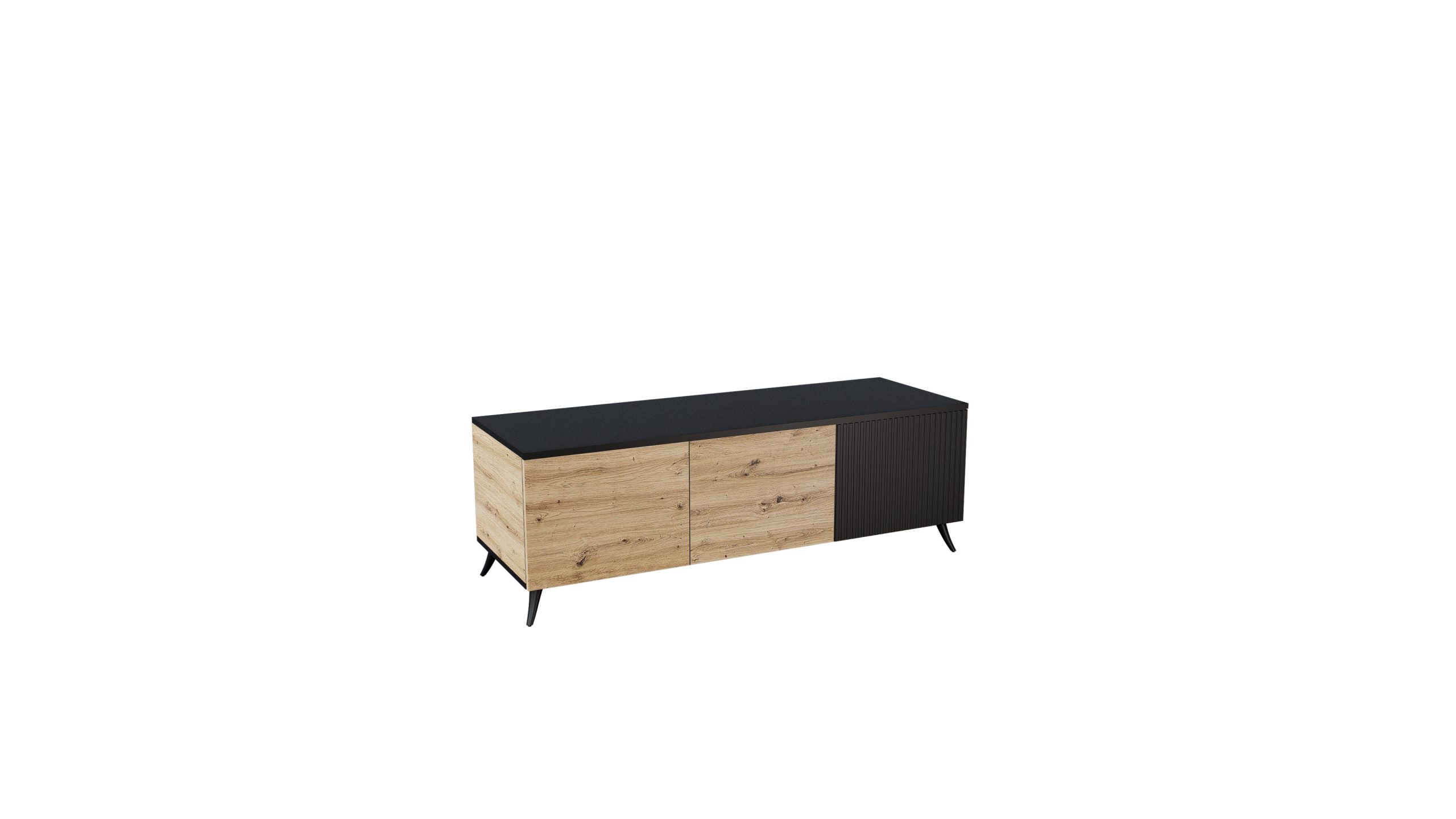 TRX 08 TV-s elem artisan tölgy-fekete MDF