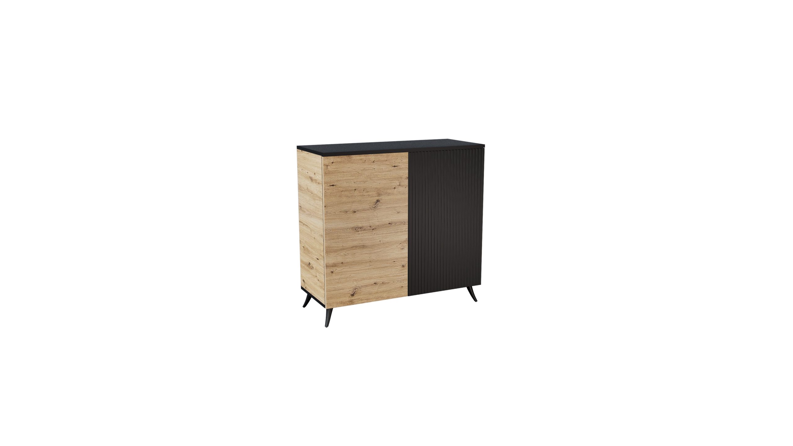 TRX 04 2 ajtós komód elem 100 cm artisan tölgy-fekete MDF