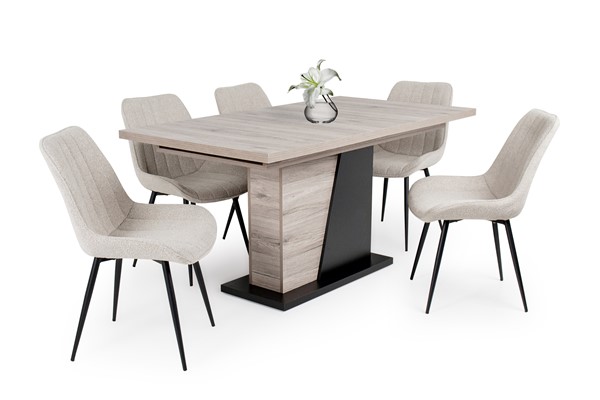 Dexter szék Norton asztallal - 5 személyes étkezőgarnitúra