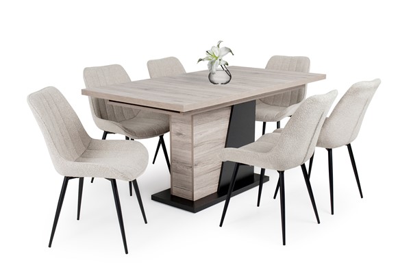 Dexter szék Norton asztallal - 6 személyes étkezőgarnitúra