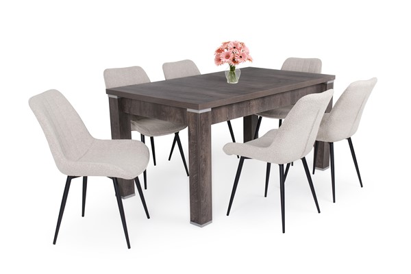 Dexter szék Tony asztallal - 6 személyes étkezőgarnitúra