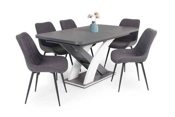 Dexter szék Elis asztallal - 5 személyes étkezőgarnitúra