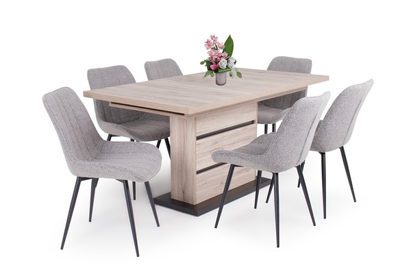 Dexter szék Sydney asztallal - 6 személyes étkezőgarnitúra