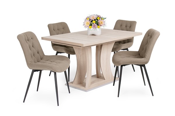 Korina szék Bella asztallal - 4 személyes étkezőgarnitúra