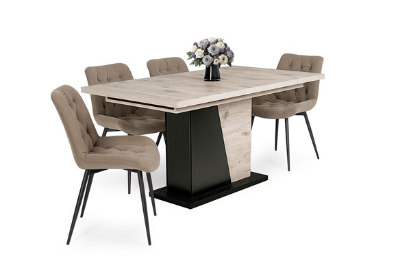 Korina szék Norton asztallal - 4 személyes étkezőgarnitúra