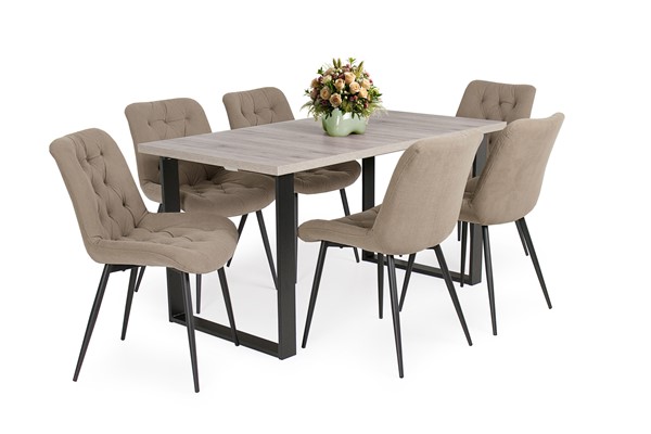 Korina szék Zoé asztallal - 6 személyes étkezőgarnitúra