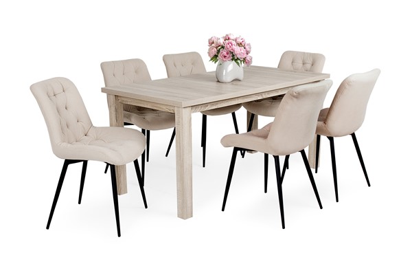 Korina szék Berta asztallal - 6 személyes étkezőgarnitúra