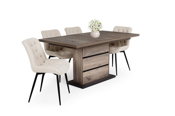 Korina szék Sydney asztallal - 4 személyes étkezőgarnitúra