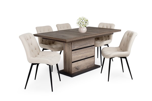 Korina szék Sydney asztallal - 5 személyes étkezőgarnitúra