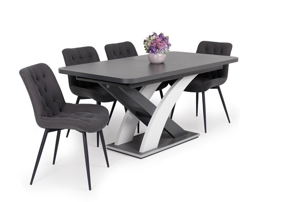 Korina szék Elis asztallal - 4 személyes étkezőgarnitúra