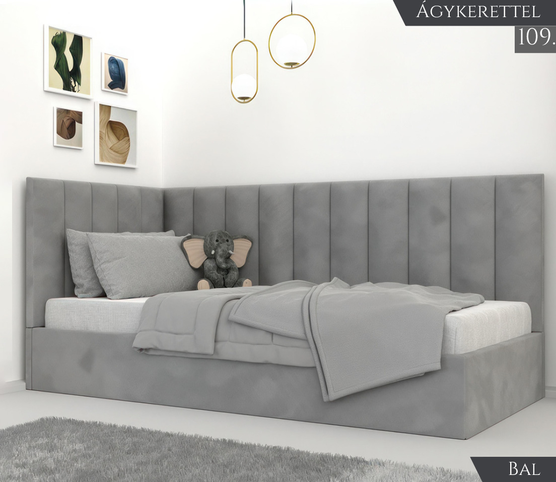 Gaja sarok ágykeret matrac nélkül 90x200 cm