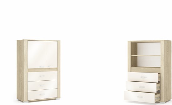 Cortina elemes bútorcsalád C11 90 cm 2 ajtós fiókos komód