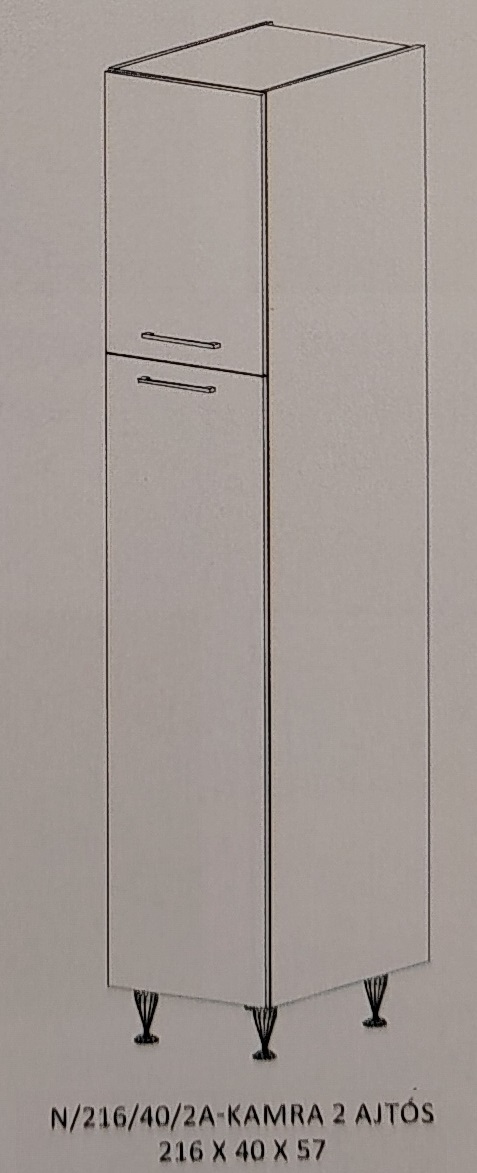 Anikó konyha 2 ajtós állószekrény - N216  40 cm széles elem