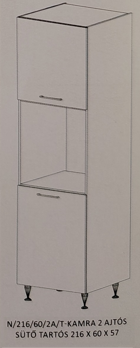 Anikó konyha beépíthető sütős  állószekrény - N216 60 cm széles elem