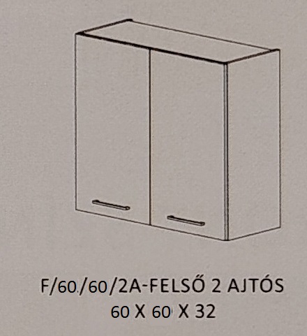 Anikó konyha  felső   - 60/60 cm 2 ajtós elem