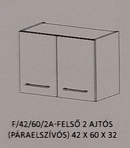 Anikó konyha  felső   - 42/60 2 ajtós páraelszívós elem