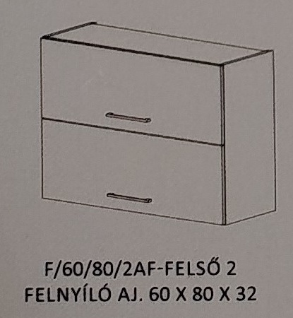 Anikó konyha  felső   - 60/80 cm 2 felnyíló ajtós elem