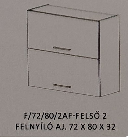 Anikó konyha  felső   - 72/80 cm 2 felnyílós ajtós elem