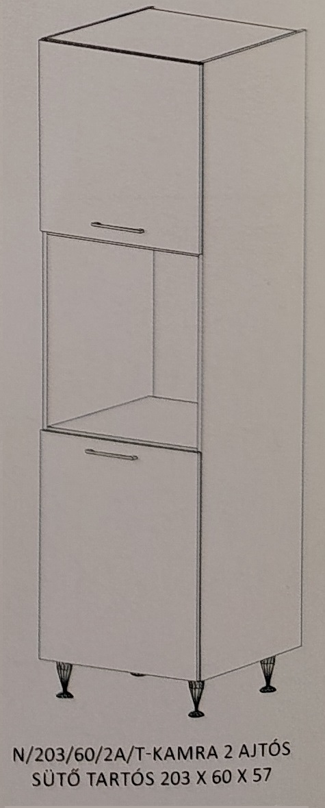 Dorina konyha beépíthető sütős  állószekrény - N203 60 cm széles elem