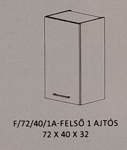 Orsi  konyha  felső   - 72/40 cm 1 ajtós elem