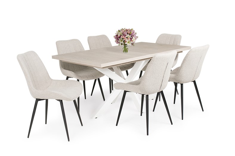 Dorothy asztal Dexter székkel - 6 személyes étkezőgarnitúra