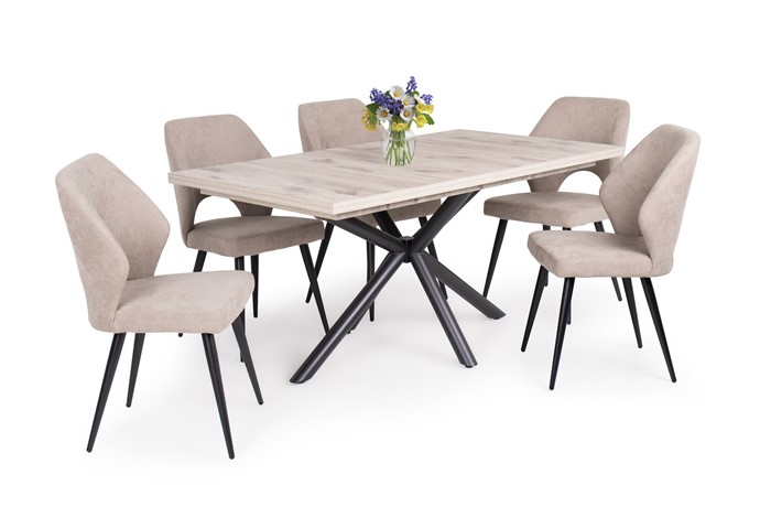 Suzy asztal Aspen székkel - 5 személyes étkezőgarnitúra