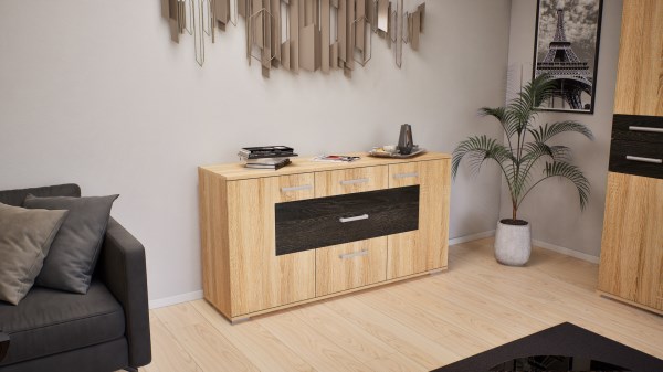 Gib salon komód 150 cm  sonoma tölgy - canterbury