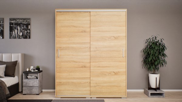 Memphis A 120 cm  gardróbszekrény - sonoma tölgy