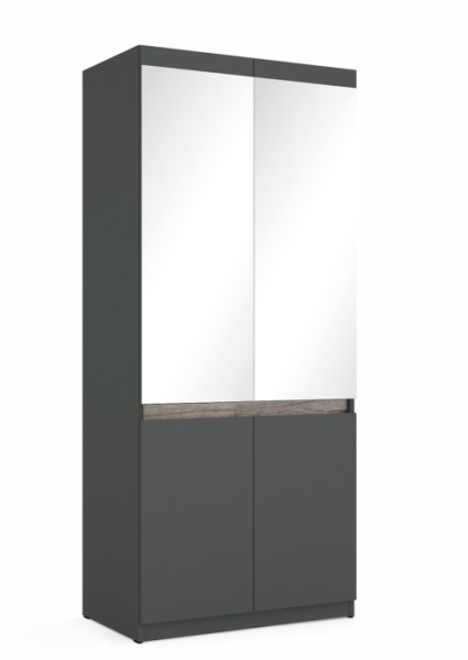 Boss gardróbszekrény  7-es  - 90 cm  ruhás elem  felül 2 tükörrel