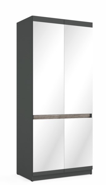 Boss gardróbszekrény  8-as  - 90 cm  ruhás elem  alul-felül 2 tükörrel