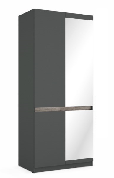 Boss gardróbszekrény  11-es  - 90 cm   ruhás elem alul- felül 1 tükörrel