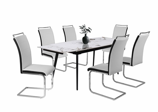 Rebeka asztal Száva székkel - 6 személyes étkezőgarnitúra