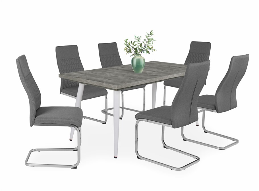 Alaska asztal Levante székkel - 6 személyes étkezőgarnitúra 