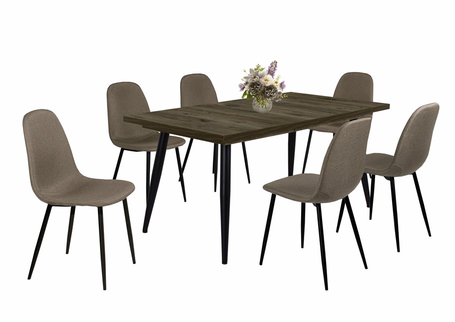 Alaska asztal Ted székkel - 6 személyes étkezőgarnitúra 