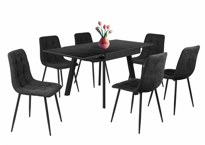 Diaz asztal Kamil székkel - 6 személyes étkezőgarnitúra